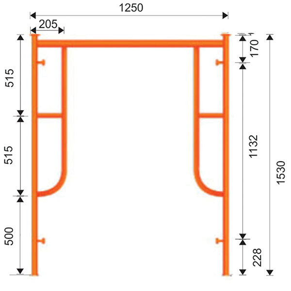 Sản xuất giàn giáo khung 1.5m mạ kẽm (mới)